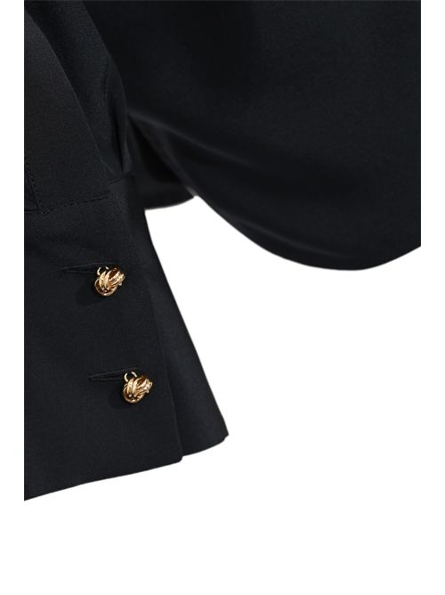 Blusa Caco in crêpe de Chine di seta Blu MAX MARA STUDIO | 2526116051600045
